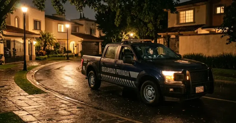 Chofer escolta esperando en la puerta del vehículo durante un traslado ejecutivo